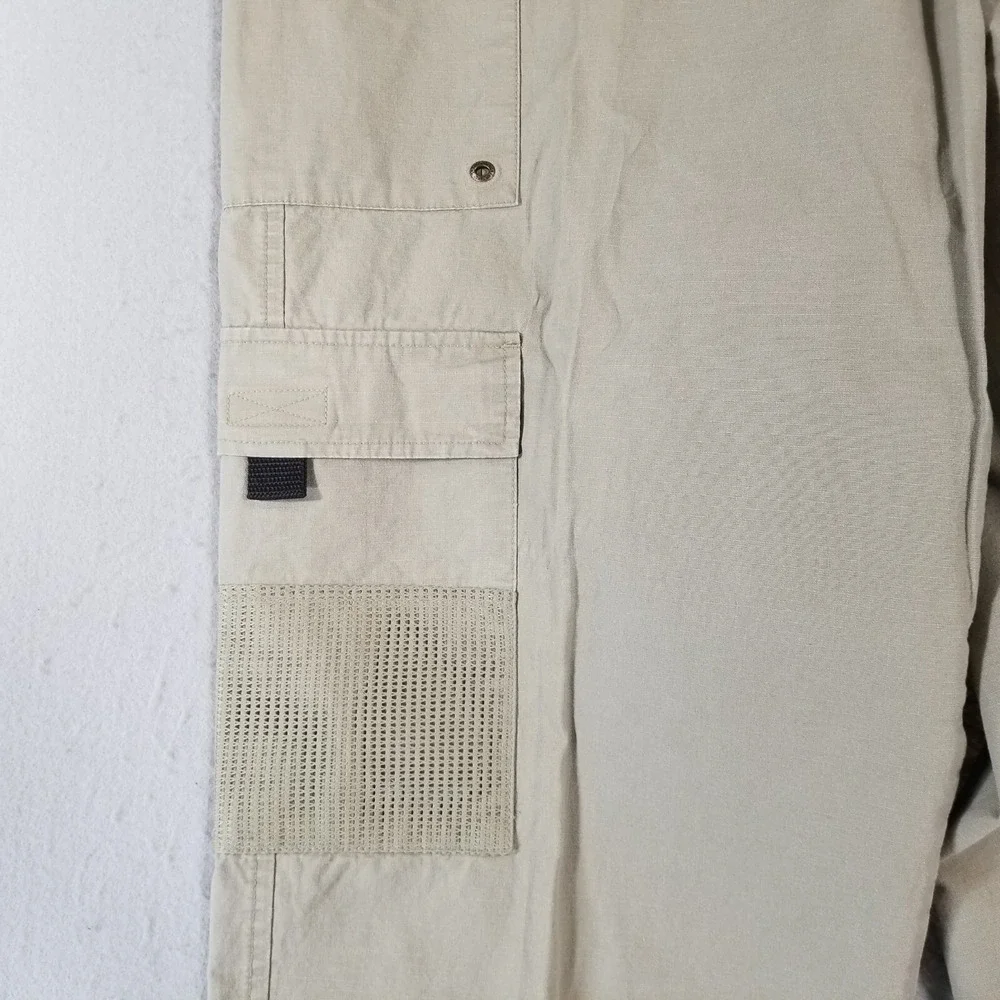 Timberland cargo hiking pants men's 40 x 32 khaki green lightweight cotton